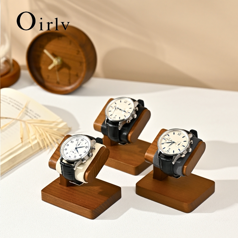 Oirlv เครื่องประดับไม้ Organizer สร้อยข้อมือนาฬิกาขาตั้งเครื่องประดับผู้ถือนาฬิกา Rack นาฬิกาจอแสดงผล Props สําหรับตู้โชว์ SM214