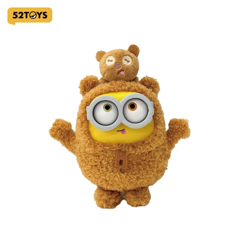 52TOYS Minions Bob & Tim – Buddies Forever Series Vinyl Plush Keychain Blind Box Figure Toy