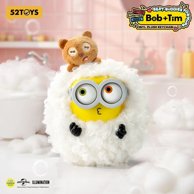 52TOYS Minions Bob & Tim – Buddies Forever Series Vinyl Plush Keychain Blind Box Figure Toy thumbnail 7