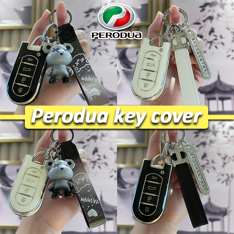 ฝาครอบกุญแจรีโมท Perodua Axia/Myvi/Aruz/Bezza เคสกุญแจ Bezza ปลอกกุญแจ Axia เคสกุญแจ Myvi ปลอกกุญแจพ