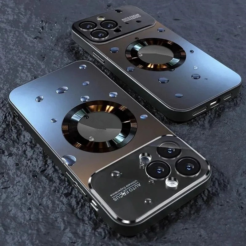 ใหม่ไทเทเนียมโลหะหรูหราเคลือบกรณีเข้ากันได้สําหรับiphone11 15promax 16 15 14 13 12 11 Pro Max Plusสําหรับกันกระแทกแก้วเลนส์ฝาครอบป้องกันกล้องปลอก