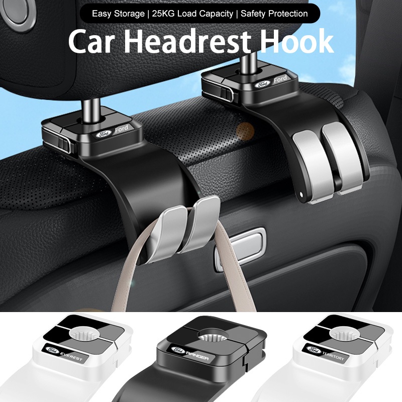 Ford Car hook รถที่นั่ง headrest hook Multi functional พนักพิงตะขอเก็บ Fiesta Ranger T6/T7/T8 Focus 