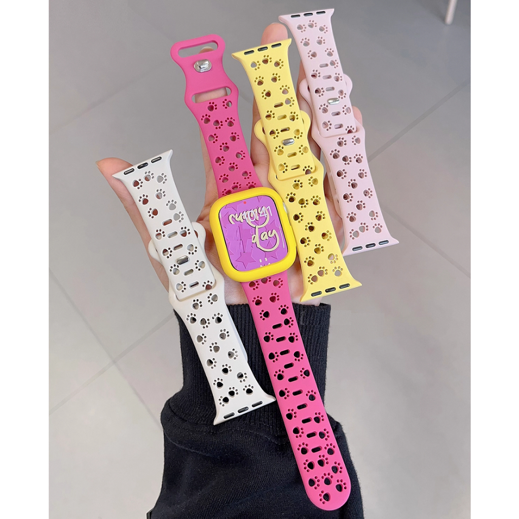 สายนาฬิกา Hollow Paw สําหรับสายนาฬิกา A-pple Series11 10 9 87654321,SE,Ultra i Wath Strap และ i Wath