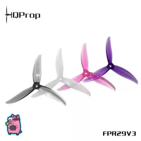HQProp Flower Pig Co-Branded R29V3 (2 Positive 2 Reverse) ใบพัด 3 ใบพัดขนาด 5.1 นิ้ว