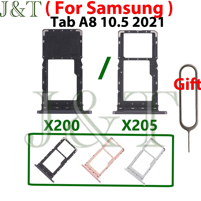 สําหรับ Samsung Galaxy Tab A8 10.5 X205 X200 ซิมการ์ดถาดสล็อตผู้ถือ Reader SD Slot อะแดปเตอร์อะไหล่