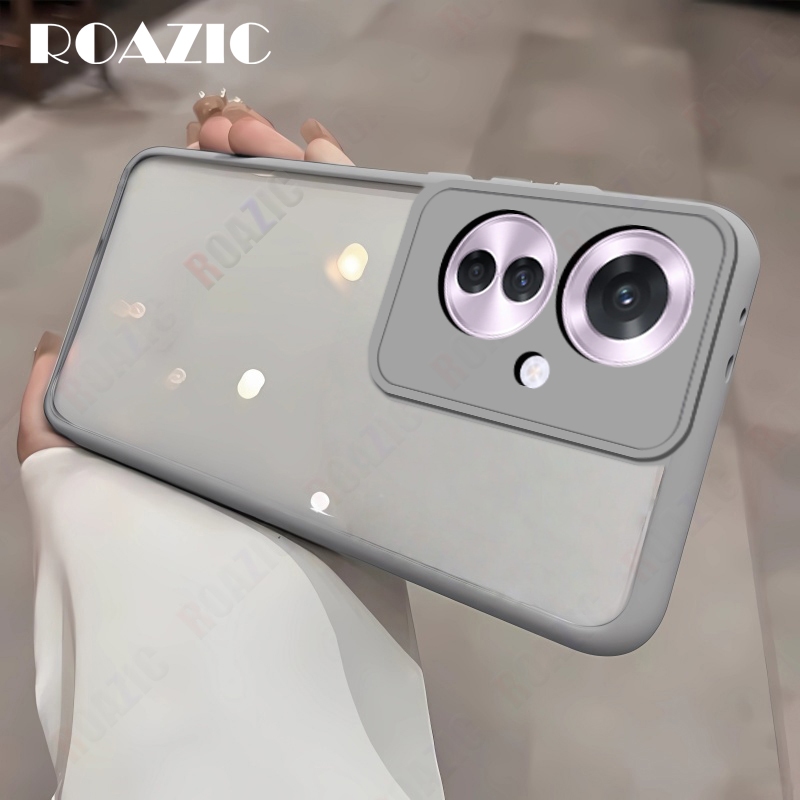 เคสอะคริลิคใสเข้ากันได้สําหรับOPPO Reno 11F 5G 11 Pro 5G 11 5G Anti Shock Dropฝาครอบป้องกันขอบนุ่มฮา