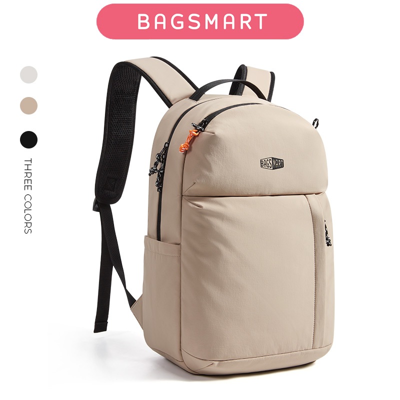 BAGSMART Unisex Daypack 15.6 นิ้วแล็ปท็อปกระเป๋าเป้สะพายหลังกันน้ําน้ําหนักเบาสําหรับการเดินทางทุกวันทํางานโรงเรียนกลางแจ้ง
