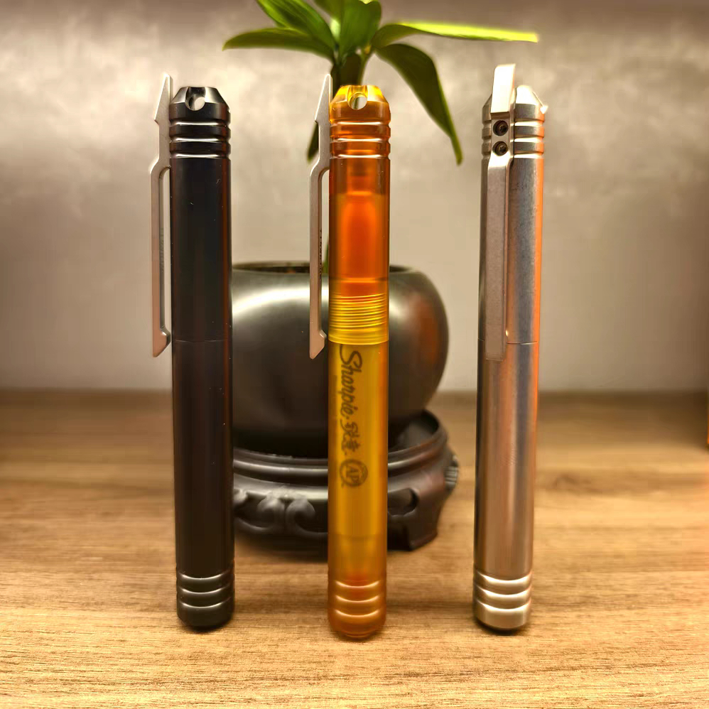 ไทเทเนียมอัลลอยด์เปลี่ยนแกนเครื่องหมายโลหะปากการ่างกายเครื่องหมายทนทาน เอ็ดซี การเขียนเครื่องมือ