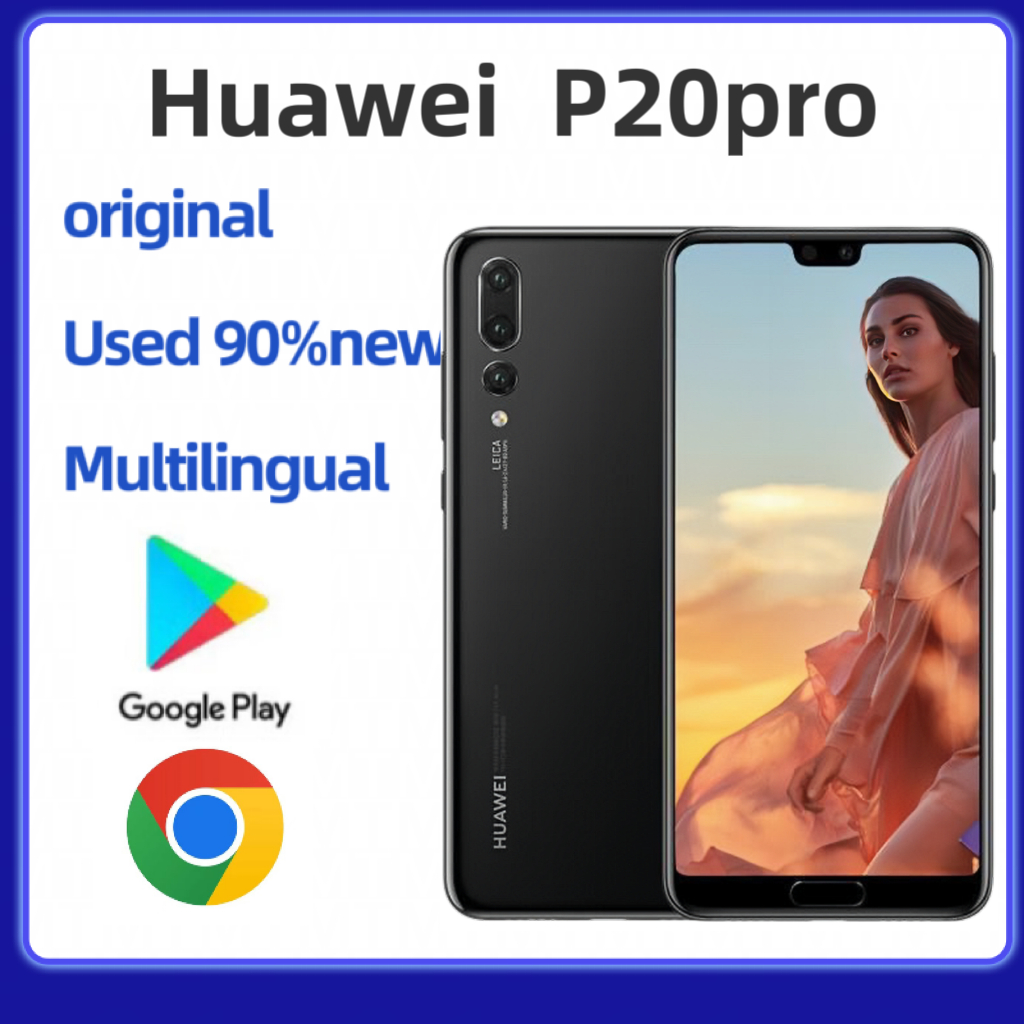 โทรศัพท์ Huawei P20 Pro Smart 4G มือสองของแท้ NFC (6RAM+64/128/256GB) 4000mAh 40.0MP Google Store 90