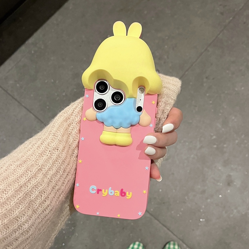 สําหรับIphone Case 17 Pro Max 16 Pro Max 15 Pro Max 14 Pro Max 13 Pro Max 3Dสามมิติการ์ตูนซิลิโคนนุ่มกรณี