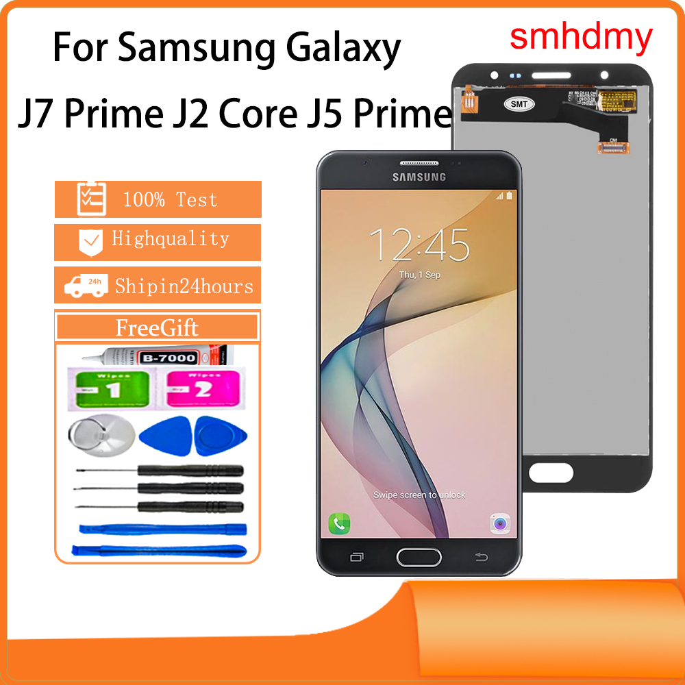 Smhdmy Ori สําหรับ Samsung Galaxy J7 Prime G610 J2 Core J5 Prime LCD หน้าจอสัมผัสเปลี่ยน