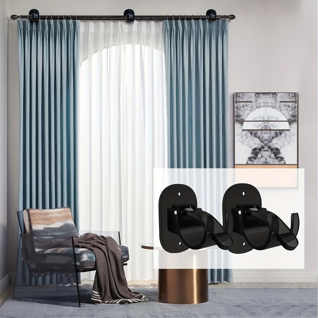 แนะนำ ผ้าม่าน 2ชิ้นผ้าม่านก้านยึดไม่เจาะกาวราวม่านยึดตะขอราวม่านยึดแขวนผ้าม่านติดผนังยึด ราคาพิเศษ มีเก็บเงินปลายทาง