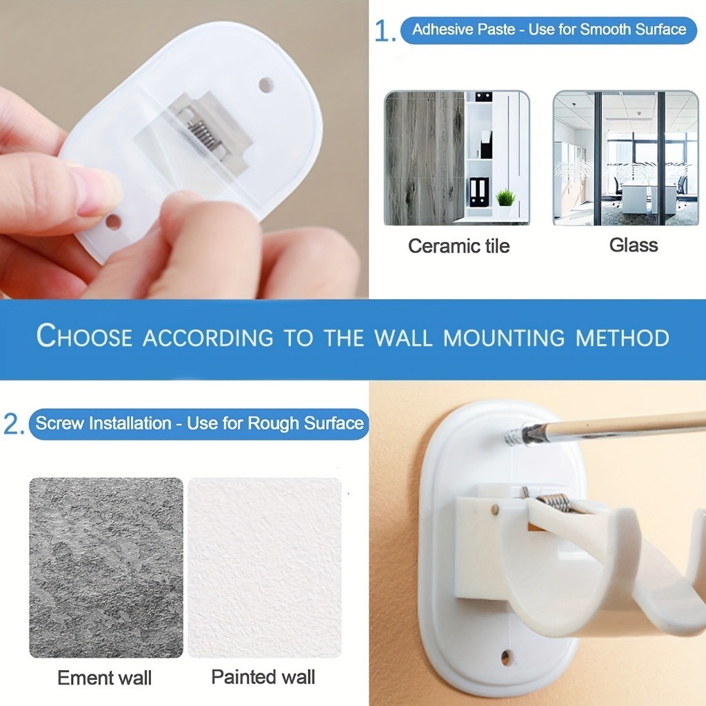 แนะนำ ผ้าม่าน 2ชิ้นผ้าม่านก้านยึดไม่เจาะกาวราวม่านยึดตะขอราวม่านยึดแขวนผ้าม่านติดผนังยึด ราคาพิเศษ มีเก็บเงินปลายทาง