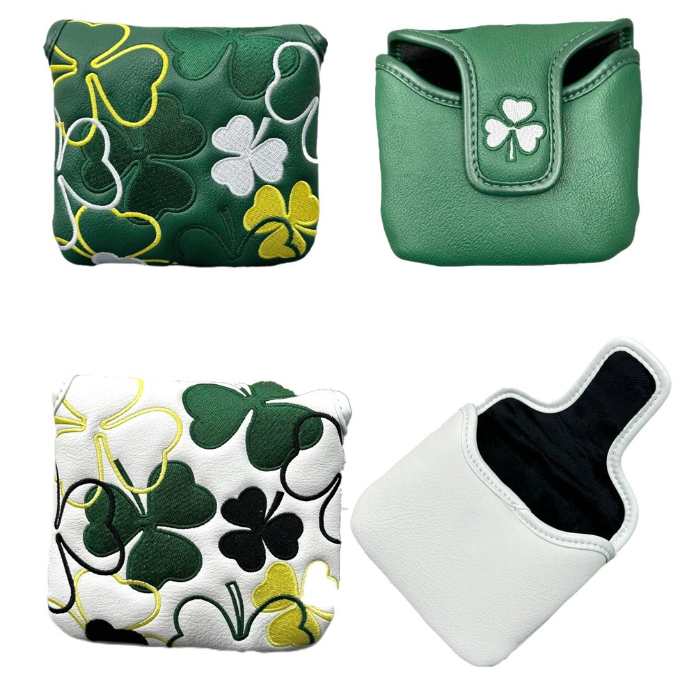 Lucky Clover ฝาครอบหัวไม้กอล์ฟชนิดแม่เหล็ก เหมาะสำหรับไม้พัตเตอร์แบบมาลเล็ต