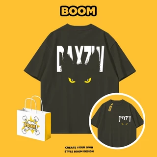 BOOM เสื้อยืดผู้ชาย cotton 100% แขนสั้น ลายแบรนด์เนมสุดเท่ ทรงหลวม นุ่มสบาย สไตล์เกาหลี คุณภาพดี