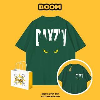 BOOM เสื้อยืดผู้ชาย cotton 100% แขนสั้น ลายแบรนด์เนมสุดเท่ ทรงหลวม นุ่มสบาย สไตล์เกาหลี คุณภาพดี