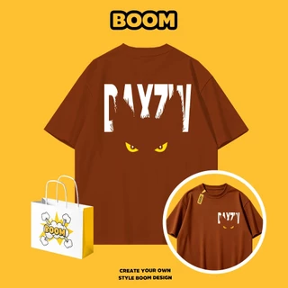BOOM เสื้อยืดผู้ชาย cotton 100% แขนสั้น ลายแบรนด์เนมสุดเท่ ทรงหลวม นุ่มสบาย สไตล์เกาหลี คุณภาพดี