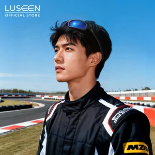 LUSEEN แว่นกันแดดโพลาไรซ์ ป้องกันรังสี UV400 กรอบทรงสี่เหลี่ยม กรอบเต็ม สำหรับผู้ชายและผู้หญิง AG21021