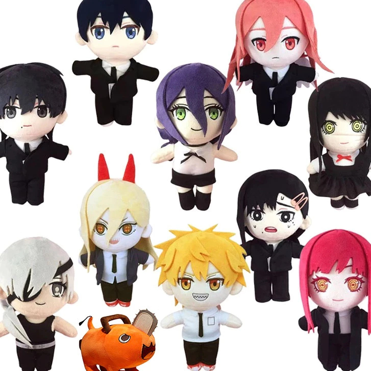 ขายของแท้ คุณภาพสูง Anime Chainsaw Man Makima Angel Devil Denji Power Hayawa Aki Pochita ตุ๊กตาของเล