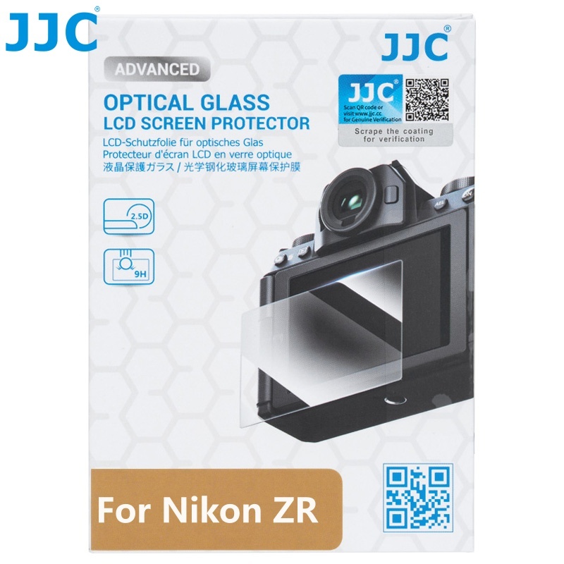 JJC ฟิล์มกันรอยหน้าจอกล้องสำหรับ Nikon ZR ฟิล์มกระจก กล้อง กระจกนิรภัยสำหรับ 9H ฟิล์ม LCD Film