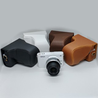ซองหนังสําหรับ Nikon J1 J2 พร้อม 10-30 มม. / 30-110 มม. กระเ…