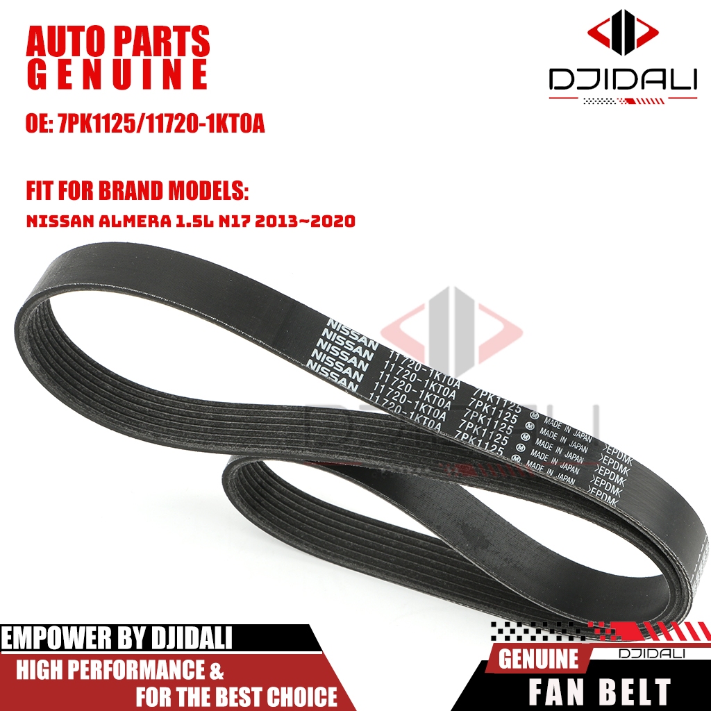 สายพานพัดลมเครื่องปรับอากาศ สําหรับ Nissan Almera 1.5L N17 (2013~2020) 7PK1125/11720-1KT0A