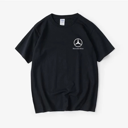 เสื้อยืดโอเวอร์ไซส์ พิมพ์ลายโลโก้ Mercedes-Benz และ AMG
