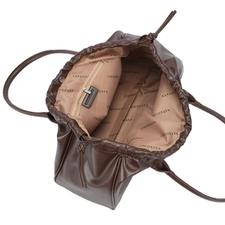 COCOTAYA -Bag กระเป๋าถือPU สุภาพสตรียกทรง ความจุมากกระเป๋าถือแบบโท้ต