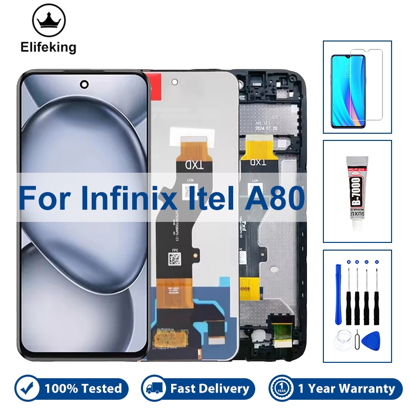 คุณภาพสูง LCD สําหรับ Infinix itel A80 A671 A671L จอแสดงผล Touch Screen Assembly พร้อมกรอบเปลี่ยน 10