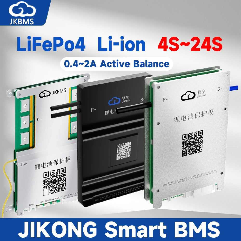 JKBMS Active Balance Smart Bms 8S 24V 4S 12S 14S 16S 17S 20S 24S 40A-200A Lifepo4 Li-Ion JIKONG BMS