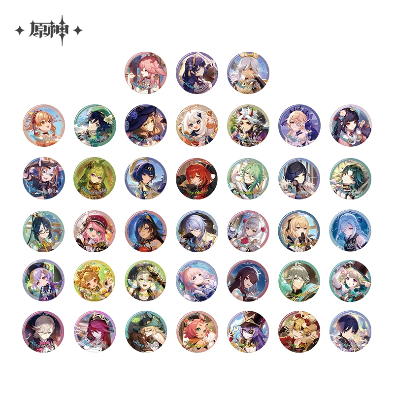 Sunsyea Genshin Impact สินค้าอย่างเป็นทางการ miHoYo Original 2025 วันเกิด Series Badge Alhaitham Ayato Wanderer Diluc Venti Xiao