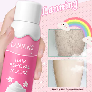 LANNING มูสกำจัดขน สเปรย์กำจัดขน 150ml กำจัดขนได้อย่างรวดเร็ว ไม่เจ็บผิว ใช้ได้ทั้งใต้วงแขนและบริเวณอื่นๆ เนื้อมูสนุ่มละมุน อ่อนโยนต่อผิว ไม่ทำร้ายรูขุม เผยผิวเรียบเนียนน่าสัมผัส