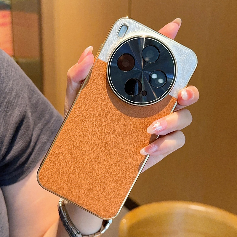 สําหรับ Vivo X Fold3 Fold3 Pro Fold5 กรณีหนังโลหะป้องกันปกหลังสําหรับ Vivo X Fold3 Pro เคสโทรศัพท์