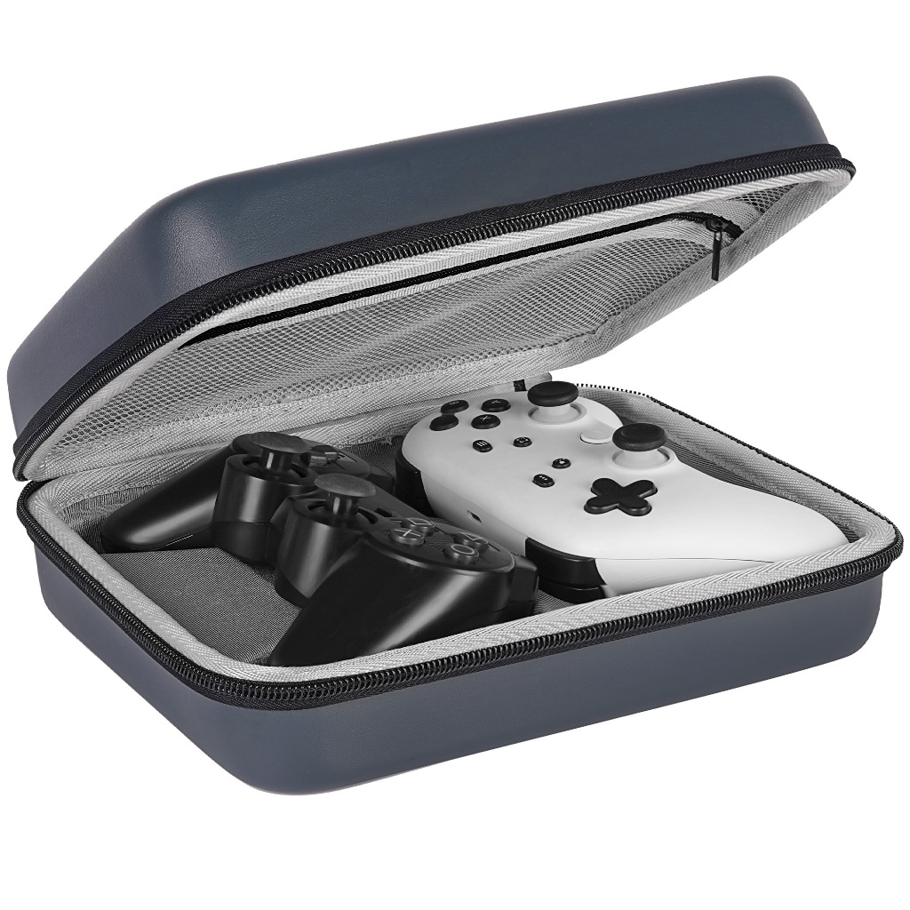 GEEKRIA สองคอนโทรลเลอร์กระเป๋าถือเข้ากันได้กับ Sony PS5/PS4, Google Stadia สําหรับห้องกระเป๋าตาข่ายภายในสําหรับสายไฟและอุปกรณ์เสริม