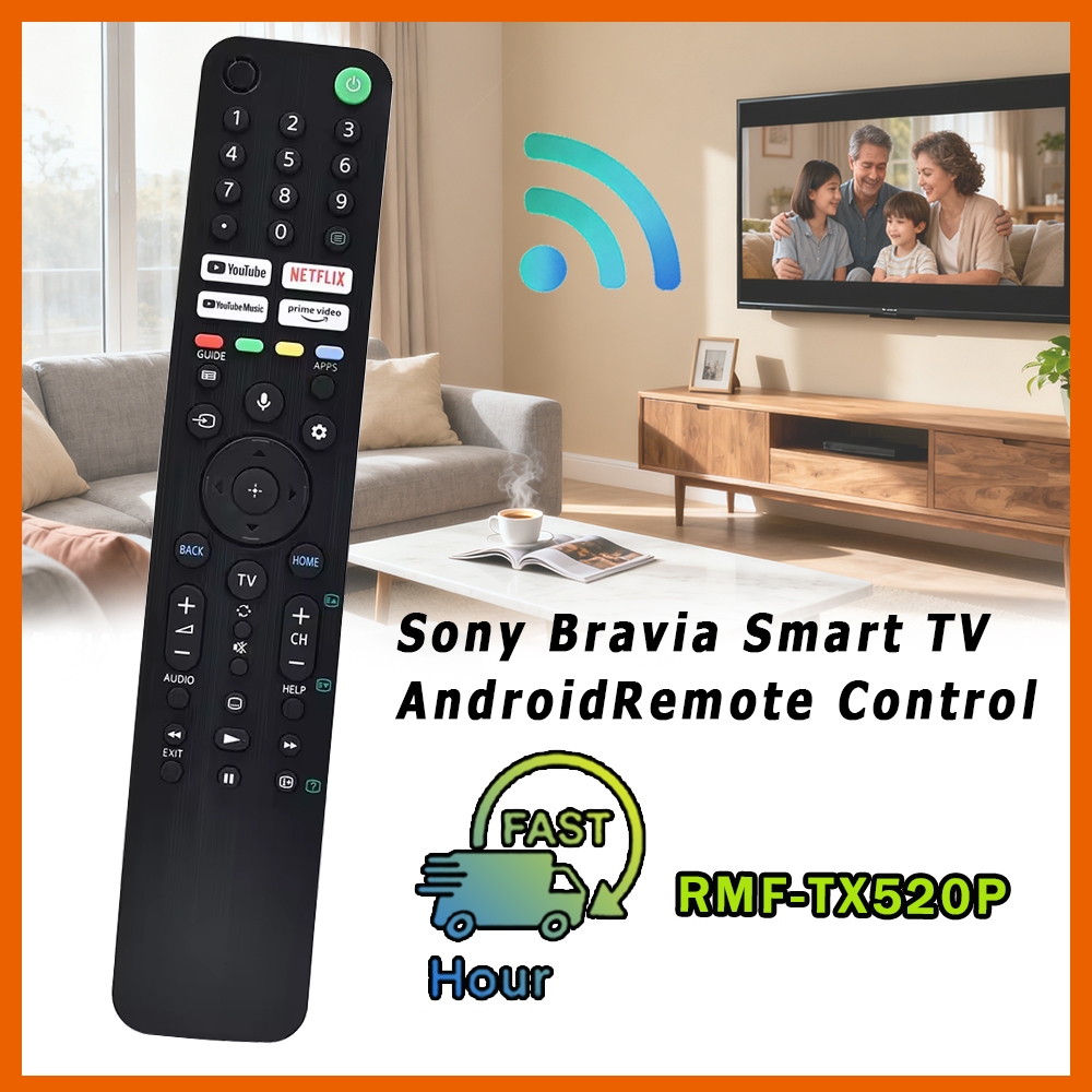 ใหม่ RMF-TX520P สําหรับ Sony 4K 8KHD สมาร์ท Voice TV รีโมทคอนโทรล KD-65X80 KD-75X80J