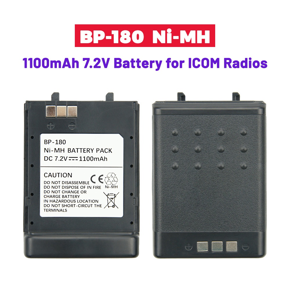 DC-1327.2V 1100mAh BP-180 NI-MH แบตเตอรี่สําหรับ ICOM IC-12A IC-F3 IC-F4 IC-T7A IC-T7H IC-T70 IC-Z1 