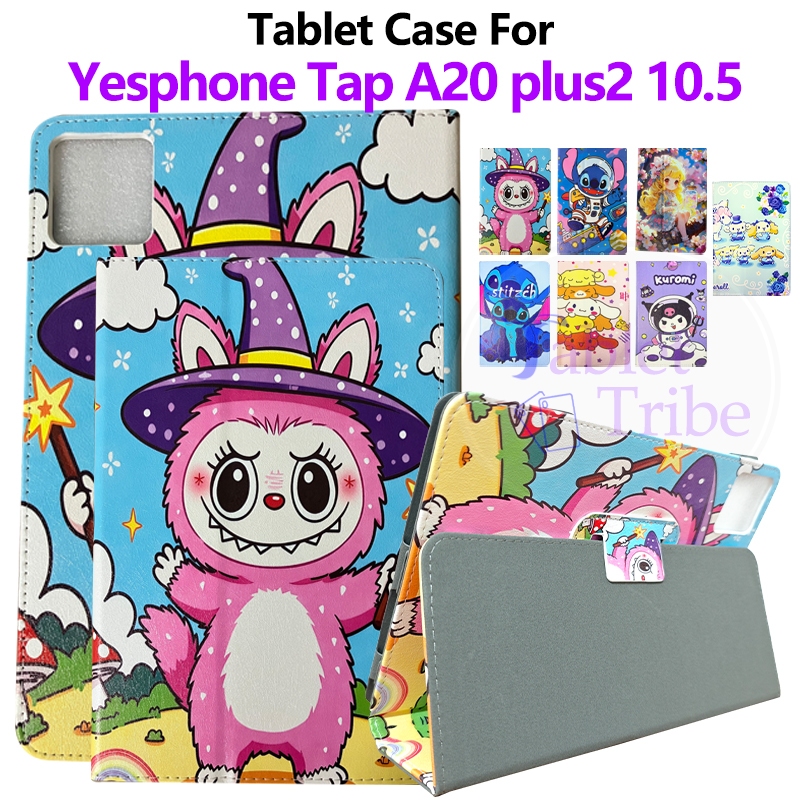 การ์ตูนทาสี PU หนังกรณี flap สําหรับ Yesphone Tap A20 Plus2 10.5 นิ้วฝาครอบ Yesphone Tab A 20 Plus2 