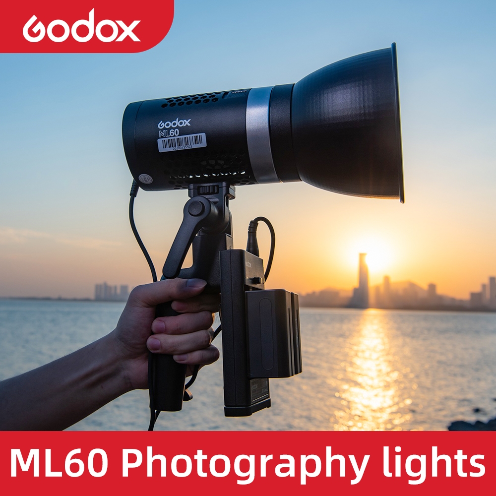 Godox ML60 60W ไฟ LED โหมดเงียบ รองรับการปรับความสว่างแบบพกพา