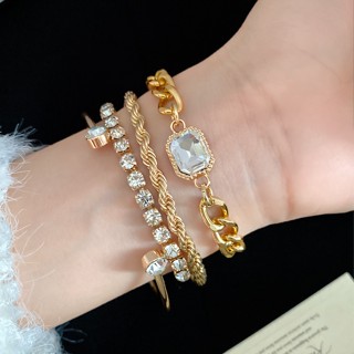 [Jewbeauty]ชุดสร้อยข้อมือจี้ทรงกลมประดับเพชร สไตล์ย้อนยุคหรู…