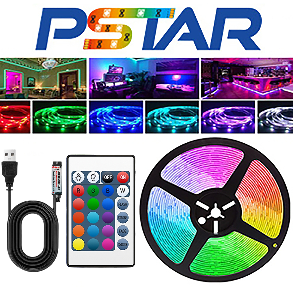 ไฟเส้น RGB แถบไฟ ชุดไฟเส้นLED5/10/20เมตร ไฟตกแต่งห้อง พร้อมรีโมท ไฟ led ห้องนอน ไฟติดห้อง ไฟแต่งห้อง