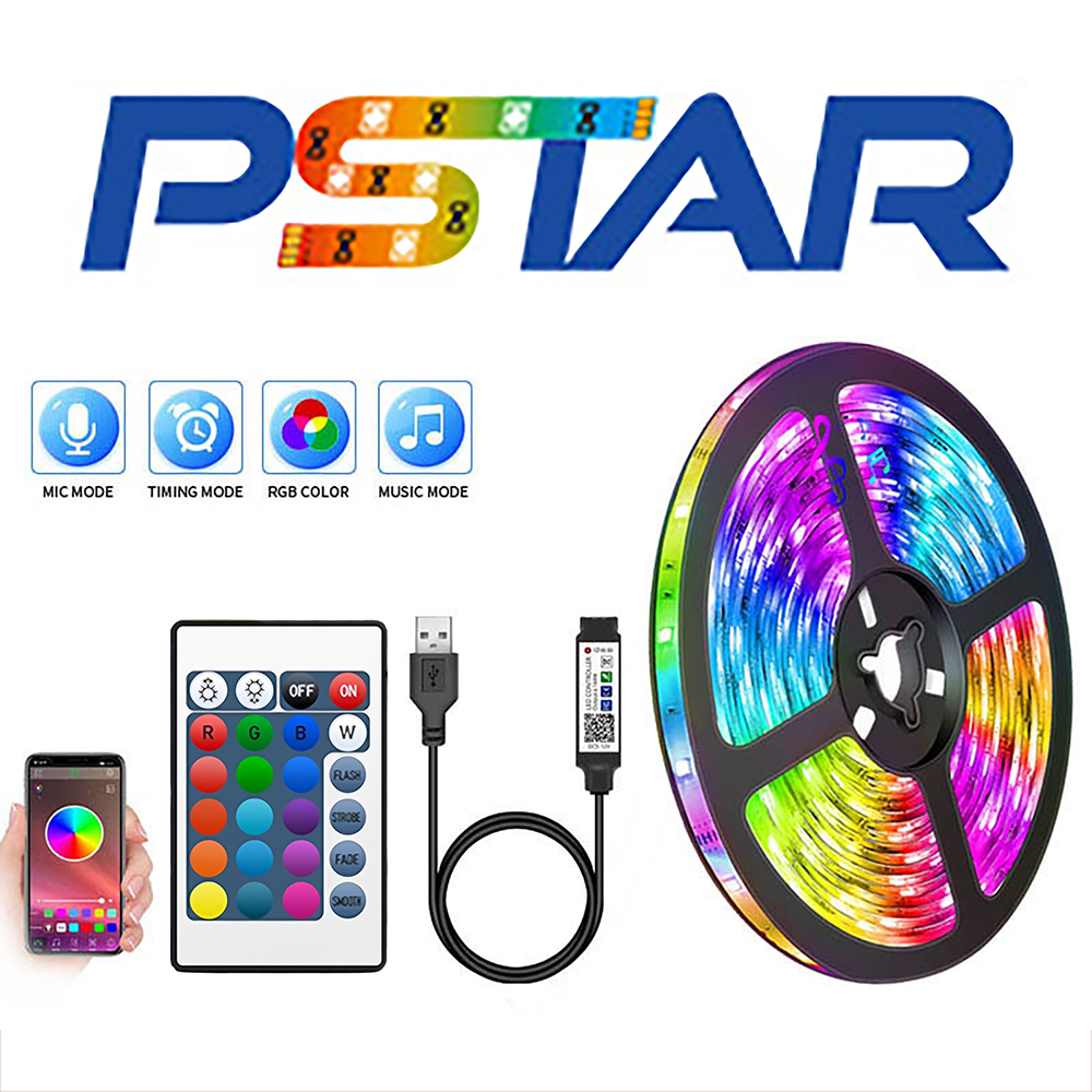 ไฟประดับห้อง ไฟ LED Strip Light การซิงโครไนซ์เพลง ไฟติดห้อง led แบบเส้น ไฟ RGB ห้อง สำหรับตกแต่งบ้าน