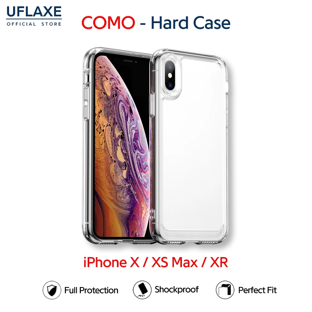 UFLAXE COMO - เคส Apple iPhone X / XS / XS Max / XR - เคสแข็งใสกันเหลืองกันกระแทก เคสโทรศัพท์บางเฉียบป้องกันรอยนิ้วมือ
