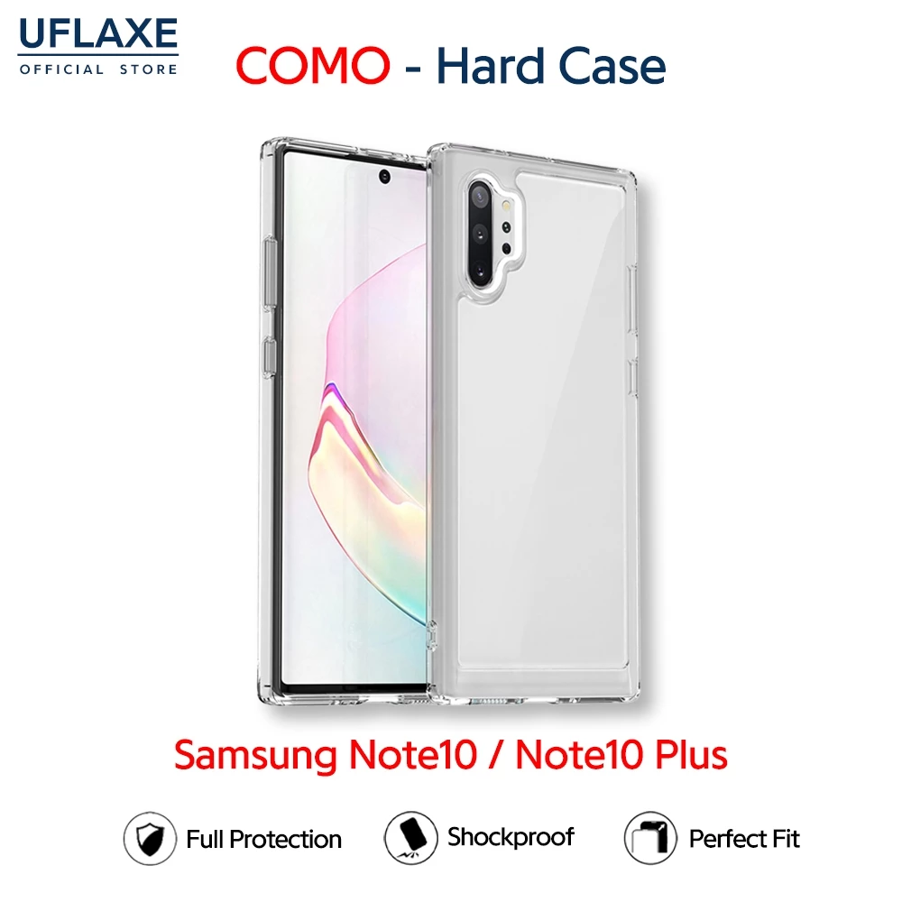 UFLAXE COMO - เคส Samsung Galaxy Note 10 / Note 10 Plus - เคสแข็งใสกันเหลืองกันกระแทก เคสโทรศัพท์บางเฉียบป้องกันรอยนิ้วมือ