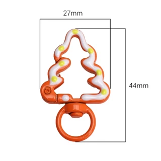 จี้พวงกุญแจต้นคริสต์มาสอัลลอยด์แฮนด์เมด 27x44mm ของขวัญวันคริสต์มาส สำหรับปาร์ตี้เทศกาล
