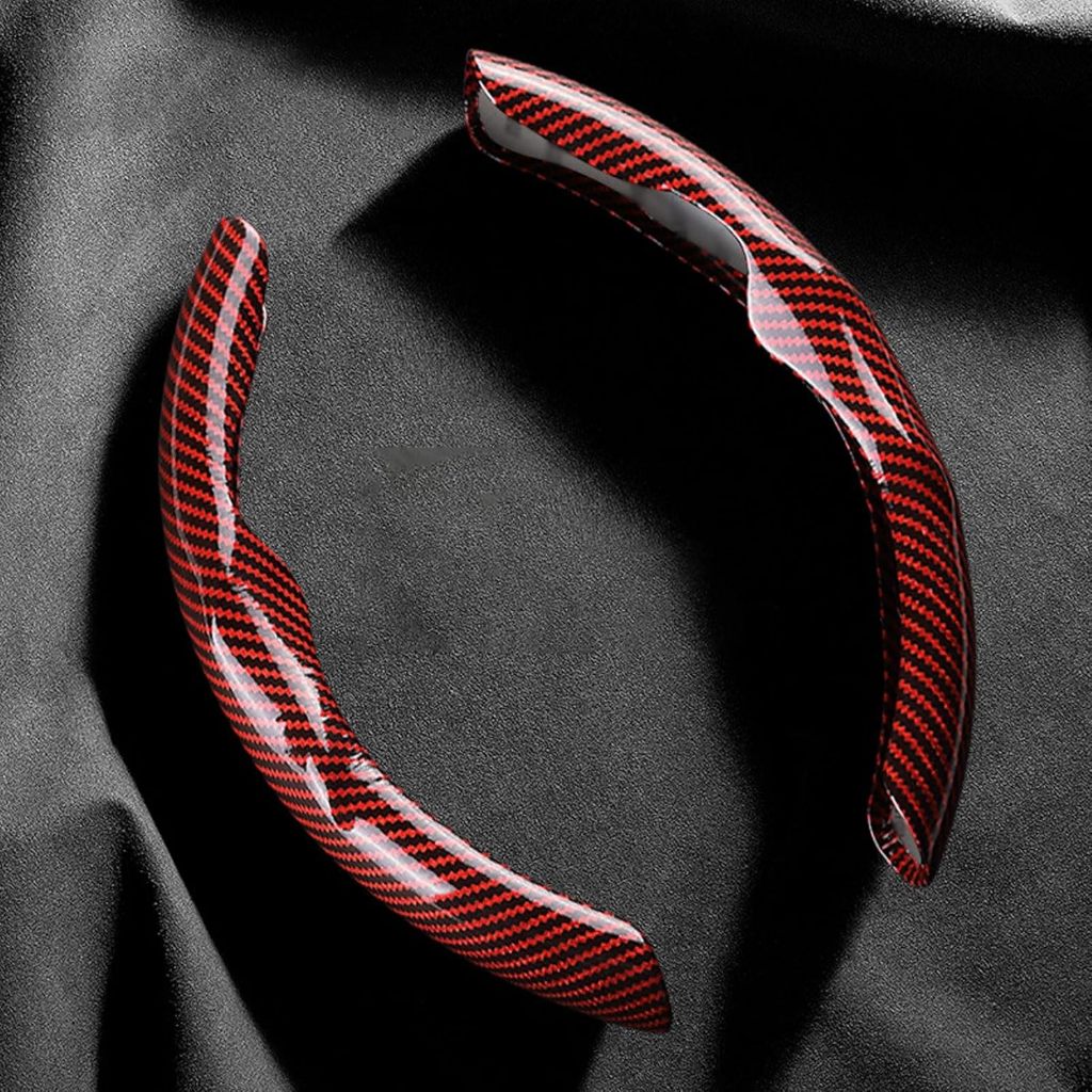 ฝาครอบพวงมาลัยแบบแบ่งส่วนคาร์บอนไฟเบอร์, ปลอกหุ้มพวงมาลัยรถยนต์, สบาย, ทนต่อการสึกหรอ, ดูดซับเหงื่อและระบายอากาศ, ปลอกหุ้มพวงมาลัยรถเรียบง่