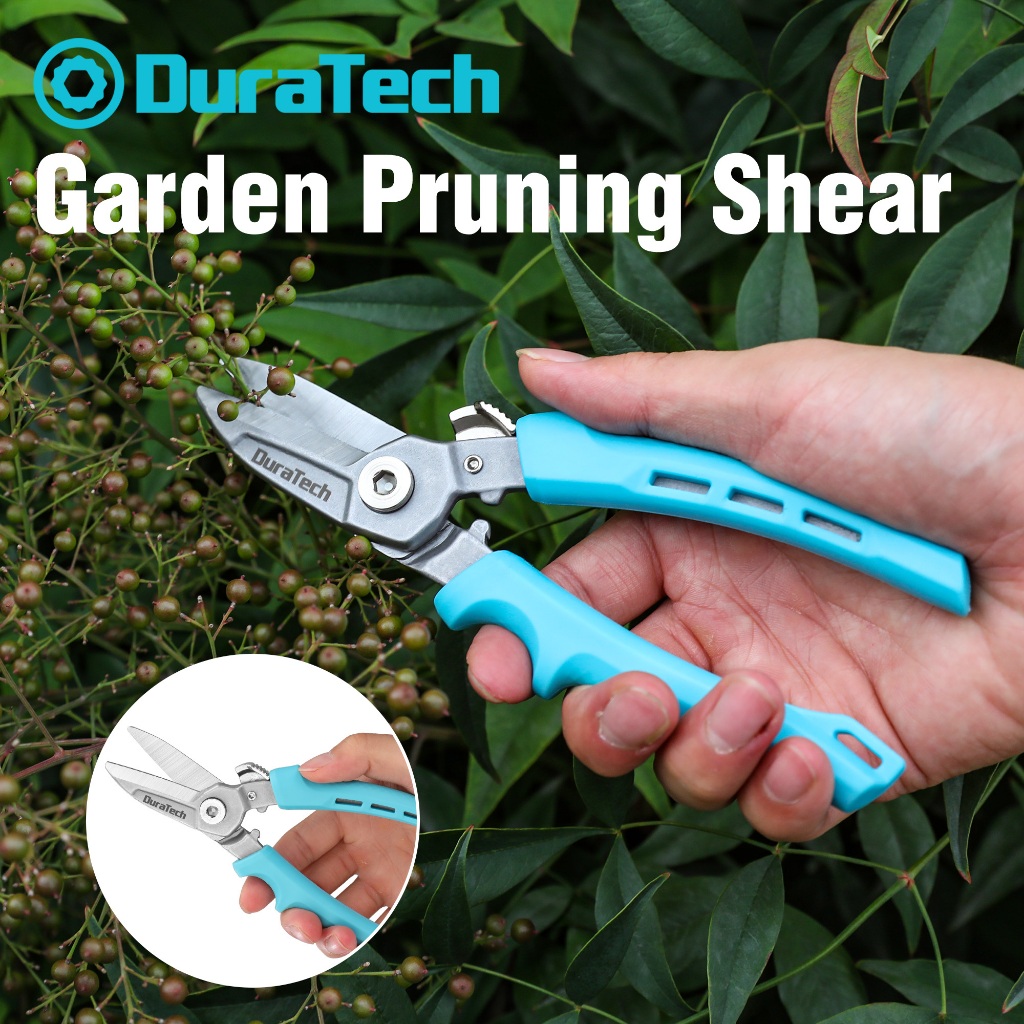 DURATECHดูราเทค 7/8 นิ้ว หนัก หน้าที่ กรรไกรอุตสาหกรรมอเนกประสงค์, กรรไกรตัดแต่งกิ่งสําหรับทําสวนด้วยใบมีดหยัก