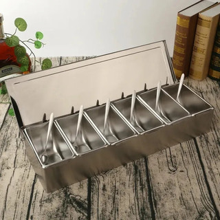 Stainless Steel Spice Box – 3-6 Compartment Trays, Large Capacity Seasoning Storage for Kitchen & Home