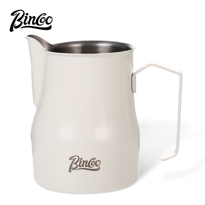 BINCOO Espresso Pull Flower Jar Professional Coffee Latte Maker ถ้วยสแตนเลสพร้อมสเกล 300ML/450ML