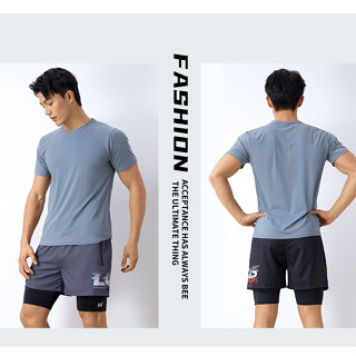 361 องศาชุดว่ายน้ําผู้ชาย 2 ชิ้นชุดเสื้อยืดและกางเกงขาสั้น