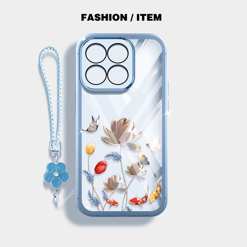 YBDปลอกใสสําหรับHonor X7D Honor 400 Smaart X8B X8C 4G Precision Hole Protection Original Shell Lotus